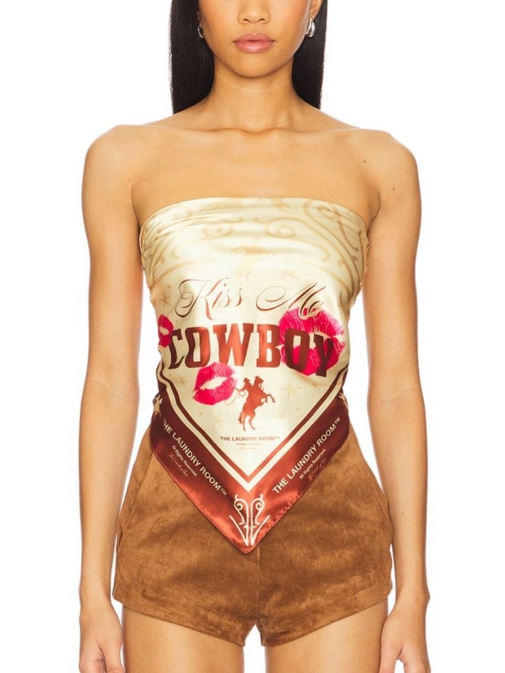 The Laundry Room Silky 'Kiss Me Cowboy' Bandana